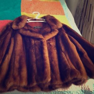 Vintage Reddish Brown Mink Jacket